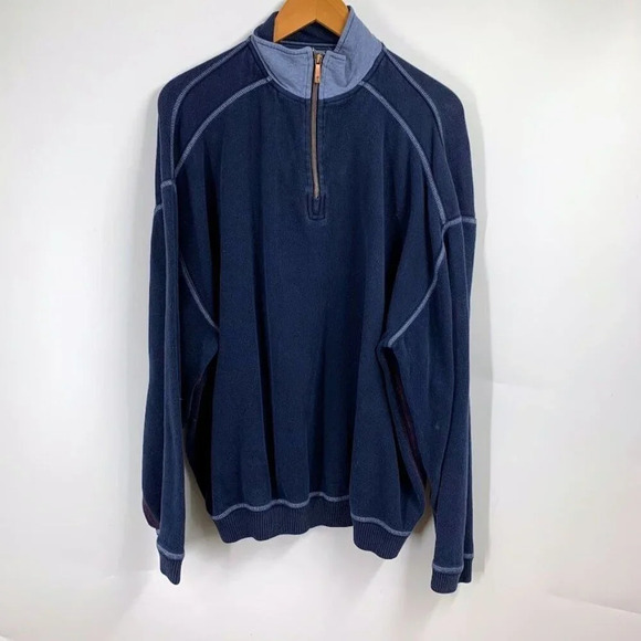 Tommy Bahama Other - Tommy‎ Bahama Men's Island Zone Relaxed 1/4 Zip Cotton Pullover Size L